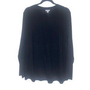 J.Jill Black‎ Cotton Blend Top XL Pullover Sweater Preppy
